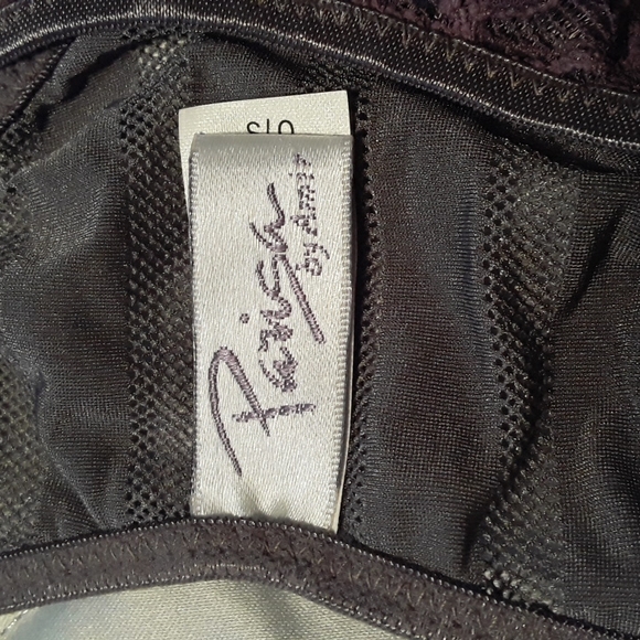 90s Parisa by Amir Demi Underwire Sheer Bra & Thong set, Taupe & Dusty Lilac 34B - Picture 13 of 15